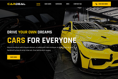 Car Detailing Website Templates